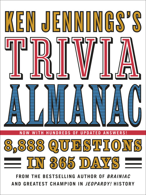 Title details for Ken Jennings's Trivia Almanac by Ken Jennings - Available